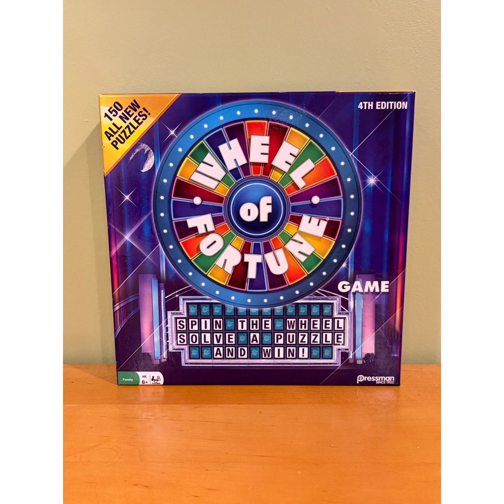Pressman Wheel of Fortune Game 4th Edition Family Board Game EUC